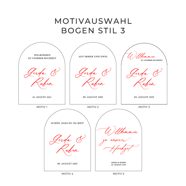 Willkommensschild Stil 3
